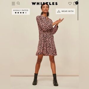 NWT Whistles Tropical Fruit Print Dress sz 6